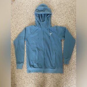 Gym Shark Women’s Blue Zip-Up Hoodie size XS